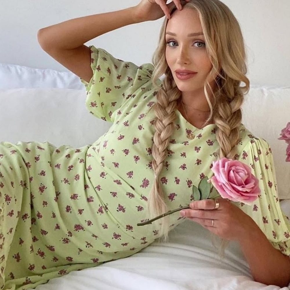 Floral Green Dress